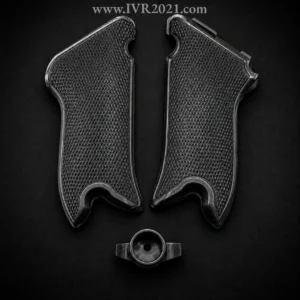 Luger P08 Black Widow grips + magazine bottom FXO, Bakelite