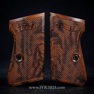 Walther PPK/S Grips Brown Black Presentation Grips + Mag Extension set fits Arkansas Fort Smith