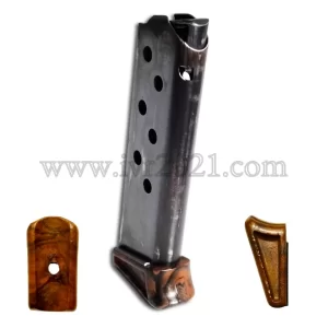Walther PPK Magazine 7,65mm, No lip marbled brown, Zella Mehlis style