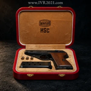 Mauser HSc presentation case Red/Beige ww2 style!