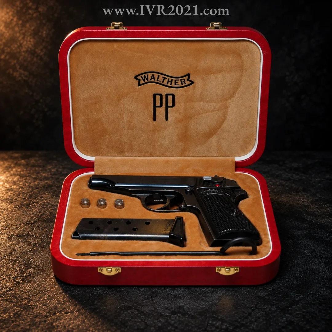 Walther PP presentation case Red/Beige ww2 style!